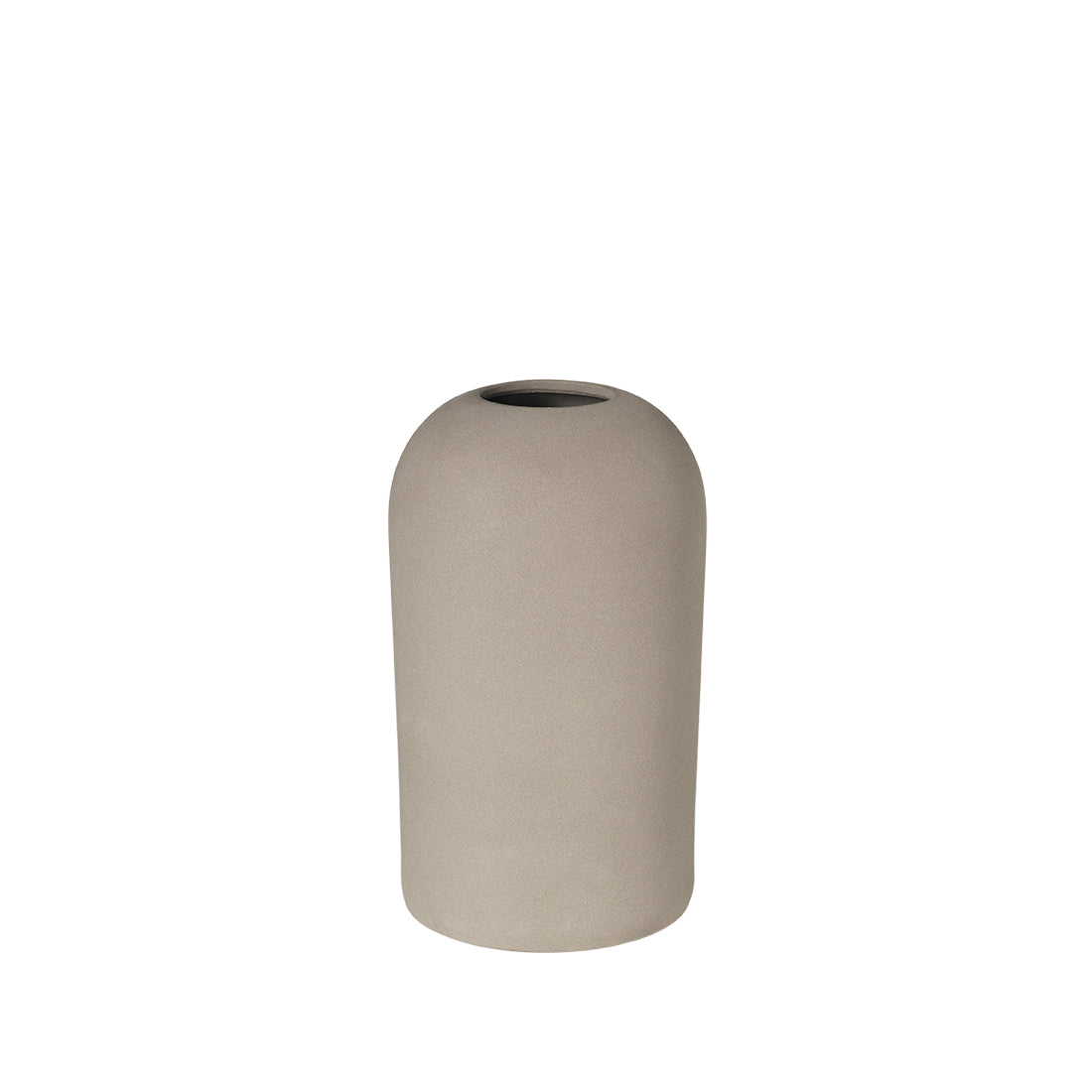 Medium Dome vase from terracotta with a beautiful grey engobe slip